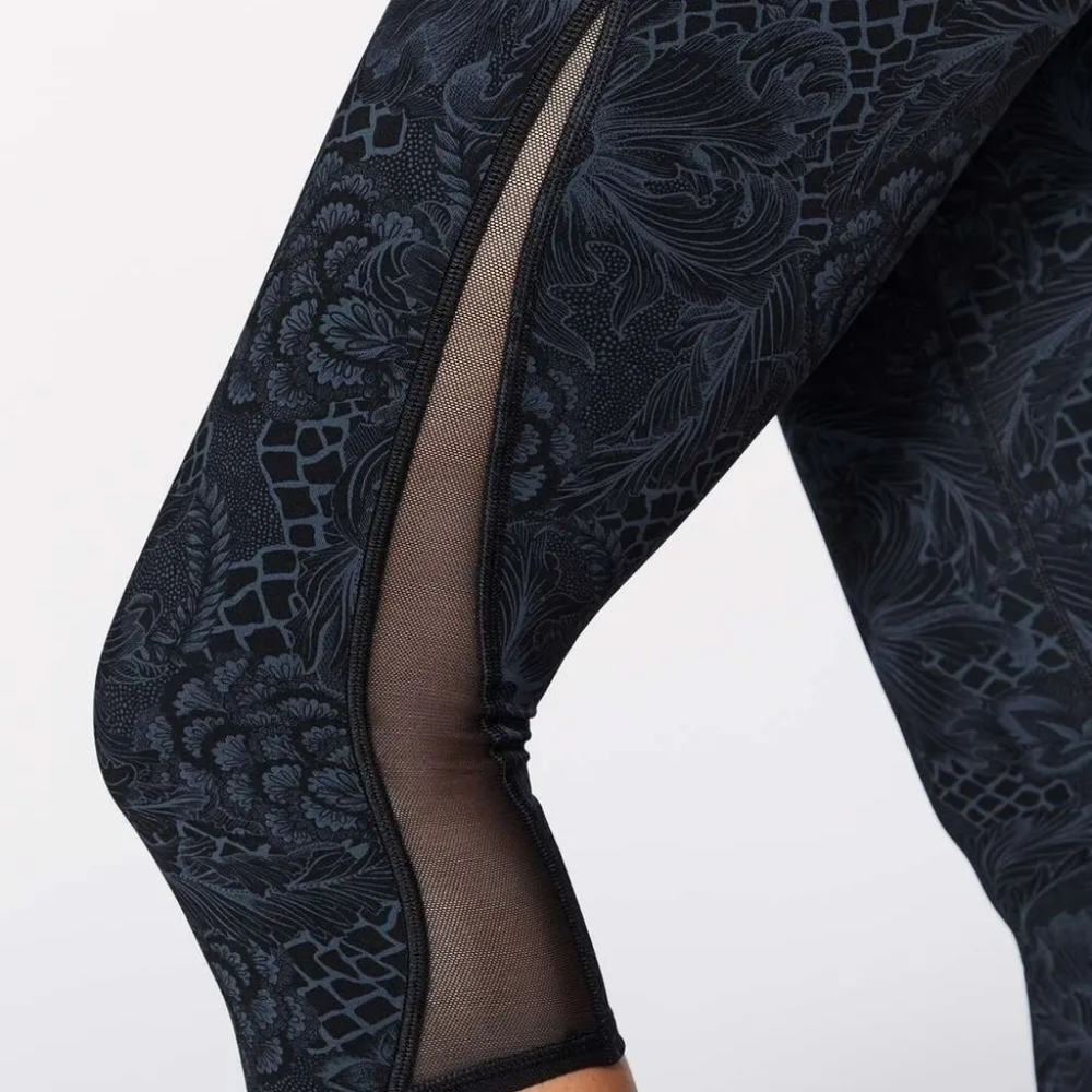 Lululemon Train Times Crop 17" Nouveau Mach Blue Black - Picture 4 of 7
